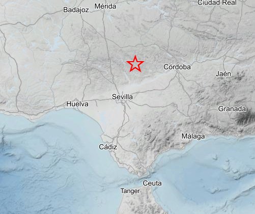 El epicentro del terremoto se ha localizado en la sierra de Sevilla / IGN 