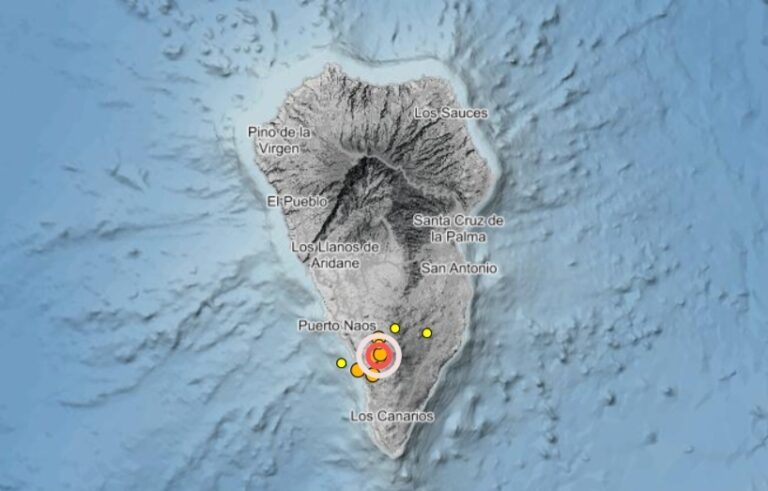 Registran cinco movimientos sísmicos en La Palma en menos de 40 minutos