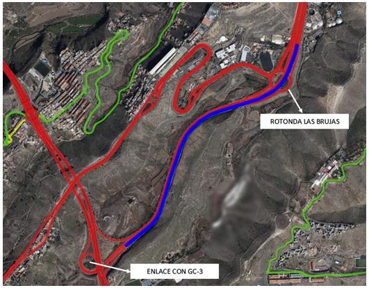 se centrará en la calzada de bajada hacia la Avenida desde la rotonda de Barranco Seco hasta la entrada a los túneles de San José