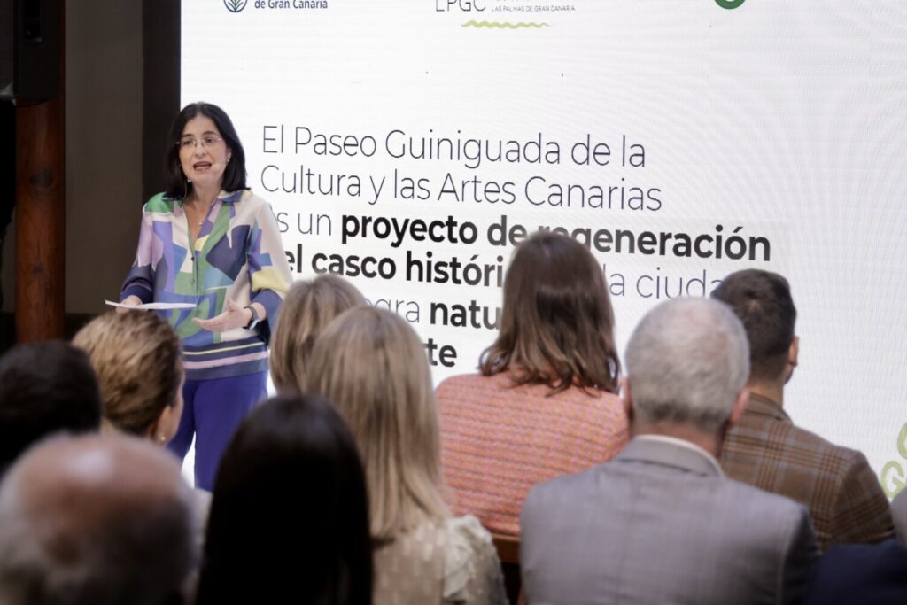 La alcaldesa de Las Palmas de Gran Canaria presenta los proyectos finalistas del Paseo Guiniguada de la Cultura y las Artes Canarias 