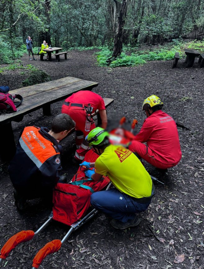 Una senderista resulta herida tras una caída en La Gomera