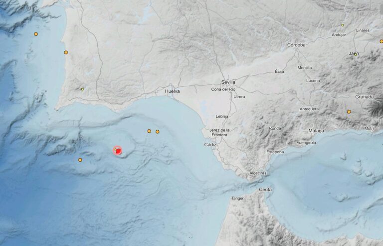 Sentido un terremoto de magnitud 4,3 con epicentro en el Golfo de Cádiz