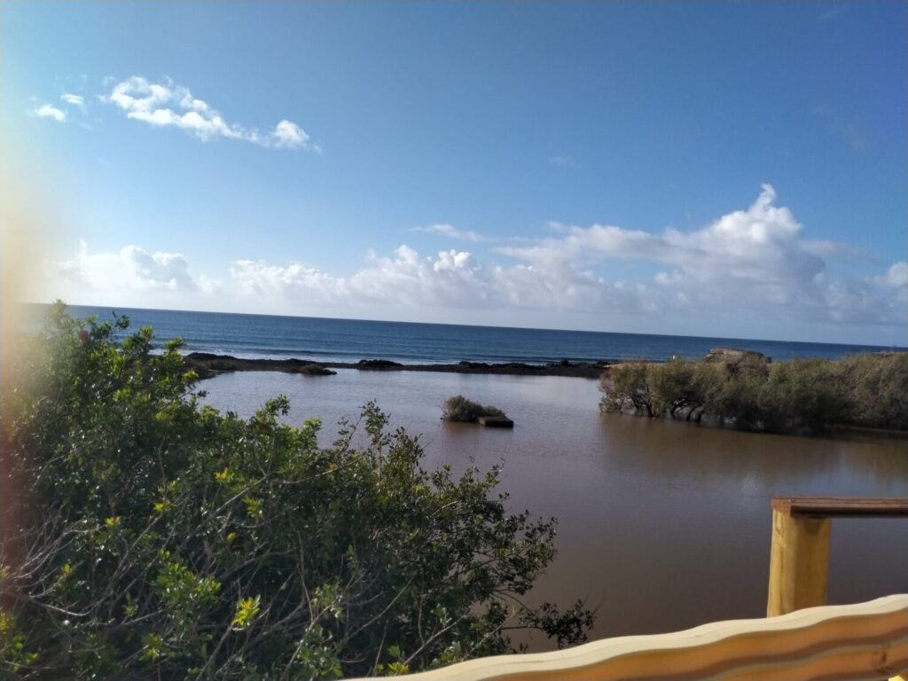 Acumulación de agua en El Médano, Tenerife. Ana María Reyes.