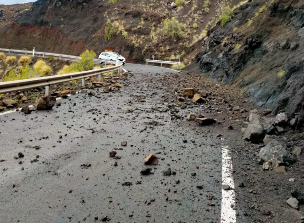 Carretera de Agaete-El Risco, a la altura de la entrada de Faneque/ Carreteras Cabildo de Gran Canaria.