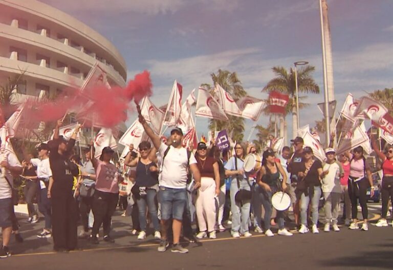 Los sindicatos cifran entre un 50% y un 70% el seguimiento de la huelga turística en la provincia de Santa Cruz de Tenerife