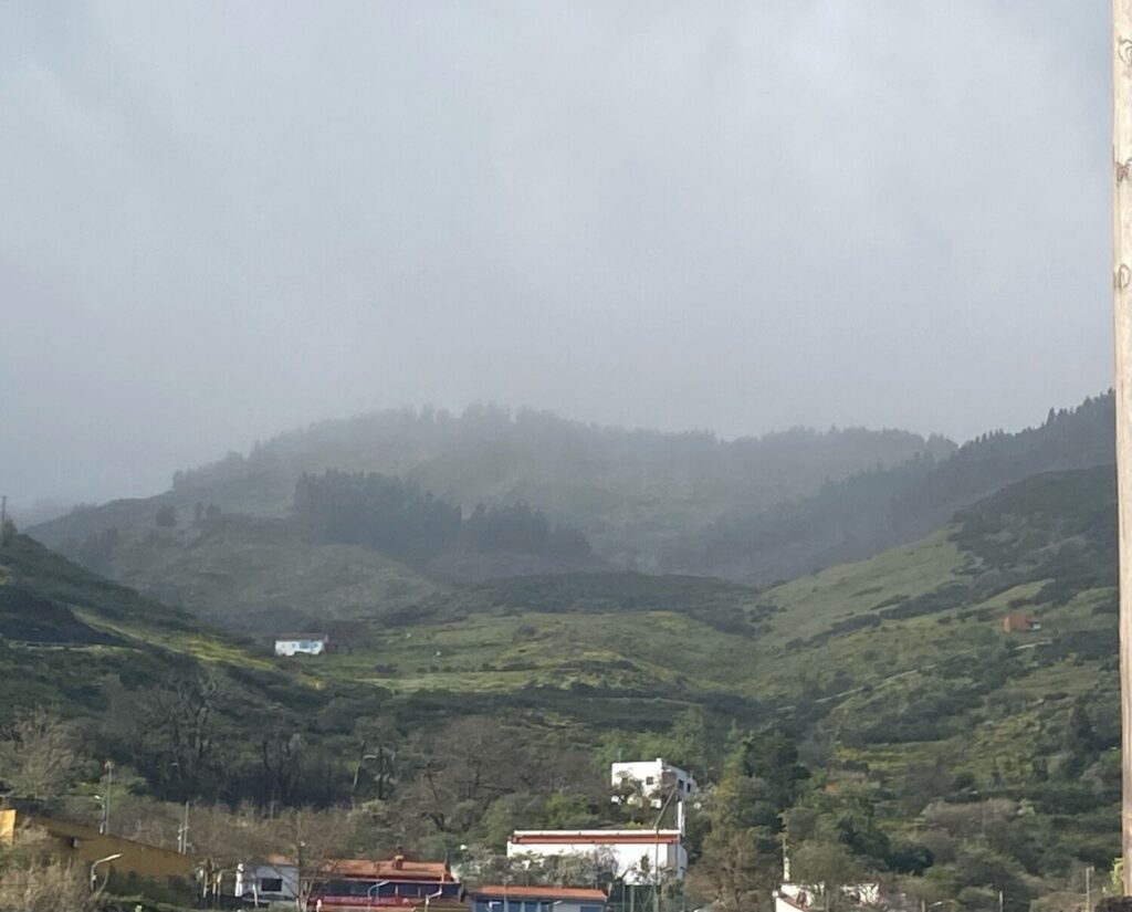 Galería de imágenes de la borrasca Olivier. Lluvia en la cumbre de Gran Canaria. RTVC Estefanía De Blasio.
