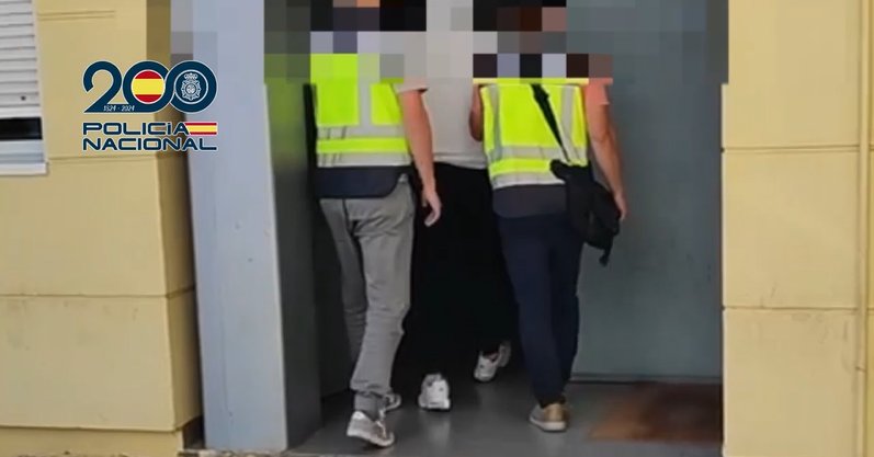 Detenido por portar un machete en una reyerta. Imagen Policía Nacional