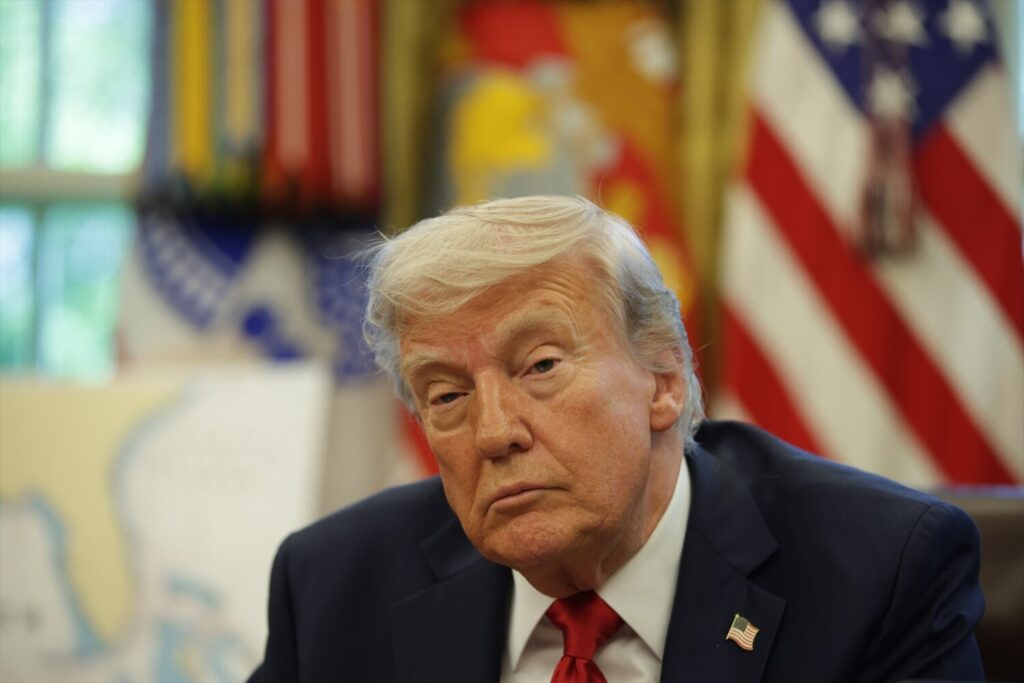 El presidente Donald Trump, este miércoles, en el Despacho Oval de la Casa Blanca