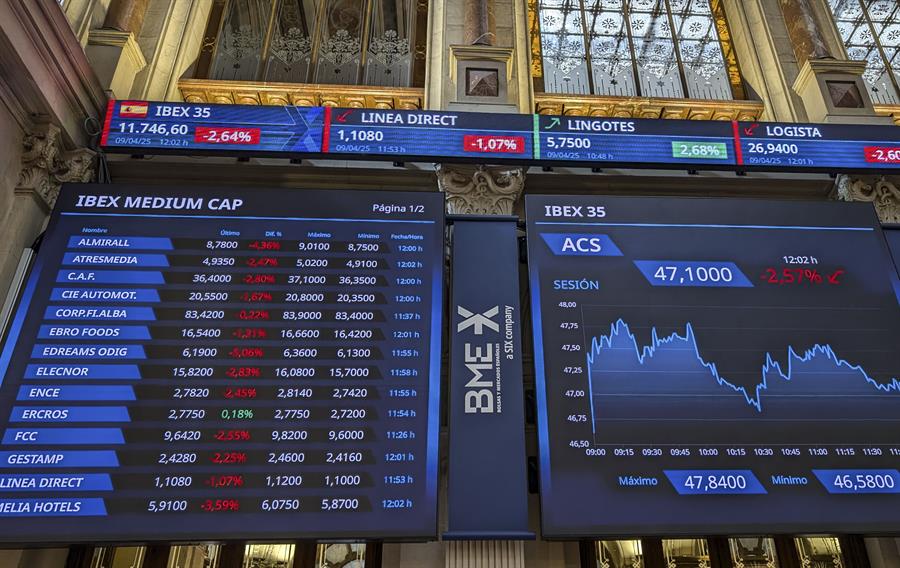 El IBEX 35 se recuperó este martes, pero vuelve a caer en la jornada de hoy. Imagen EFE