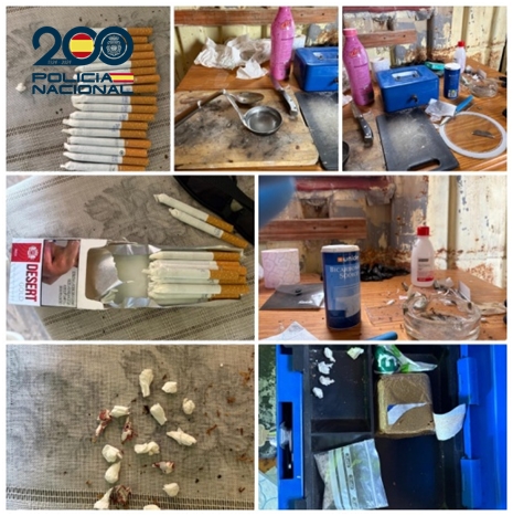 Detienen al líder de una organización dedicada a la venta de drogas en Fuerteventura. Imagen de las sustancias intervenidas por la Policía Nacional en Puerto del Rosario/ Policía Nacional