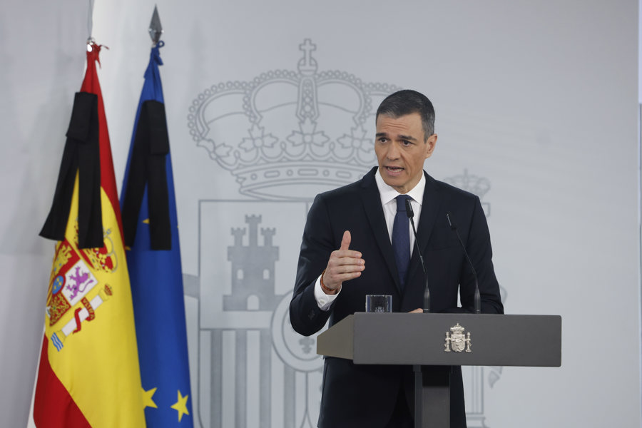 El Gobierno aprueba el plan de seguridad y defensa. Imagen: Pedro Sánchez. EFE