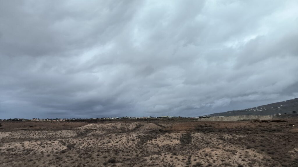 Cielo envapotad en Adeje, en el sur de Tenerife
