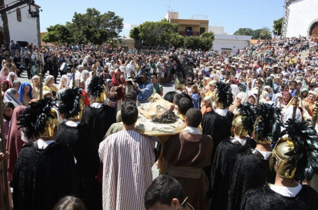 Momento de la Representación de La Pasión de Adeje / Archivo 