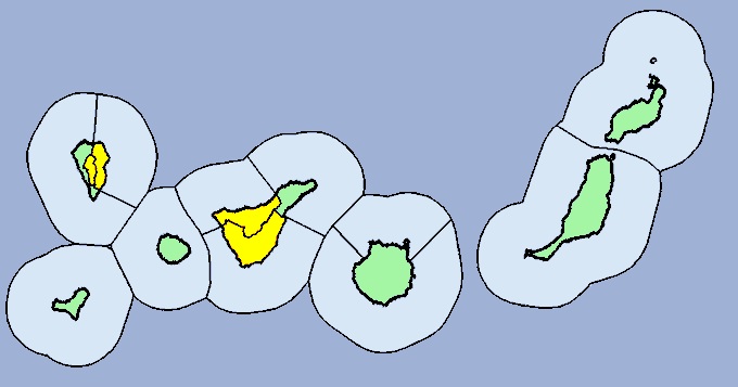 Avisos por vientos para este sábado de la Aemet. Gráfico Aemet Canarias