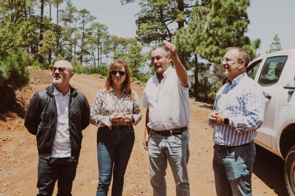 Visita a las obras del Cinturón Verde de Puntagorda. Imagen Gobierno de Canarias