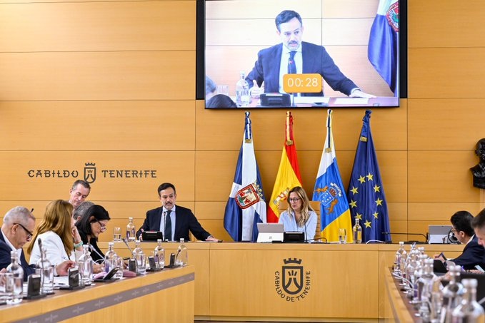 Pleno del Cabildo de Tenerife rechaza la tasa turística. Imagen Cabildo de Tenerife