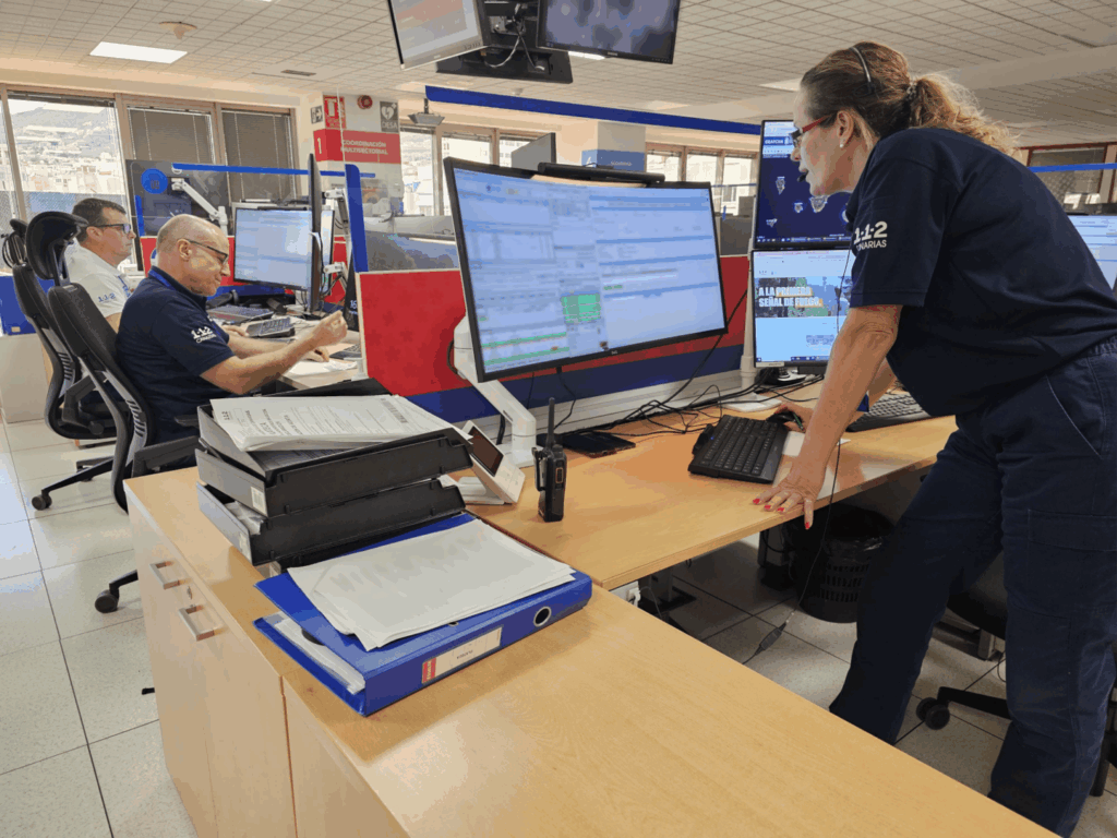 Una mujer fallece ahogada en la playa de Caleta de Fuste, en Fuerteventura. Imagen de la Sala Opeorativa del 112.