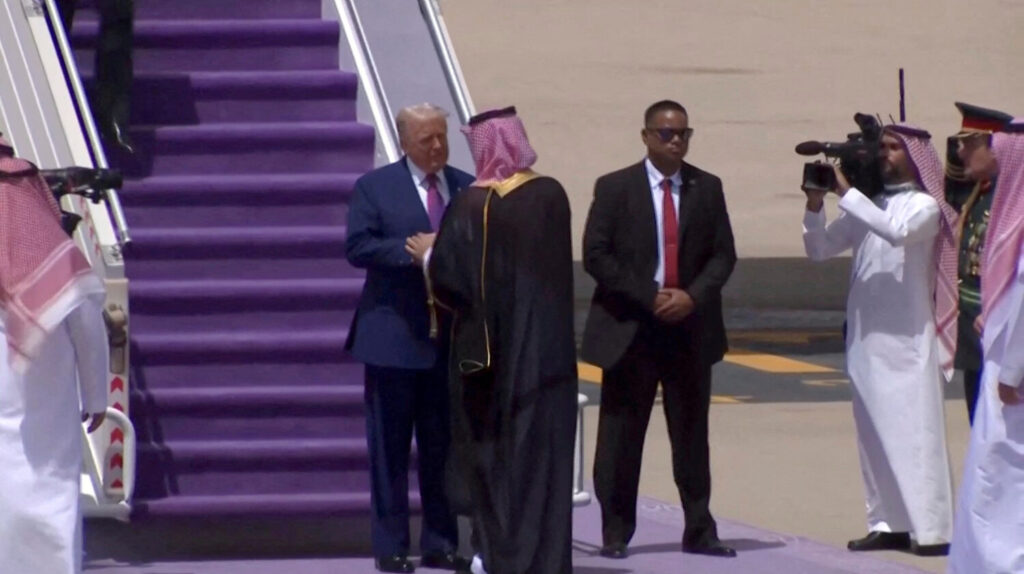 Donald Trump llega a Arabia Saudí. Saudi TV/Handout via REUTERS 