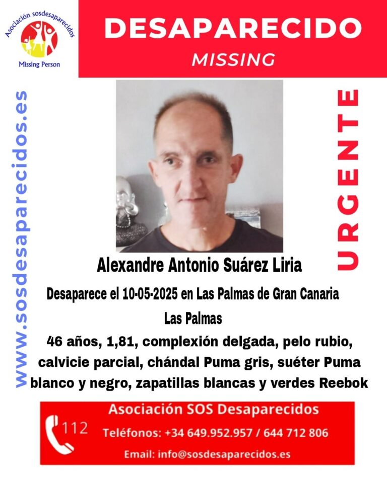 Buscan a un hombre de 46 años desaparecido este sábado en Las Palmas de Gran Canaria