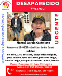 Desaparecido un hombre de 93 años en Las Palmas de GC