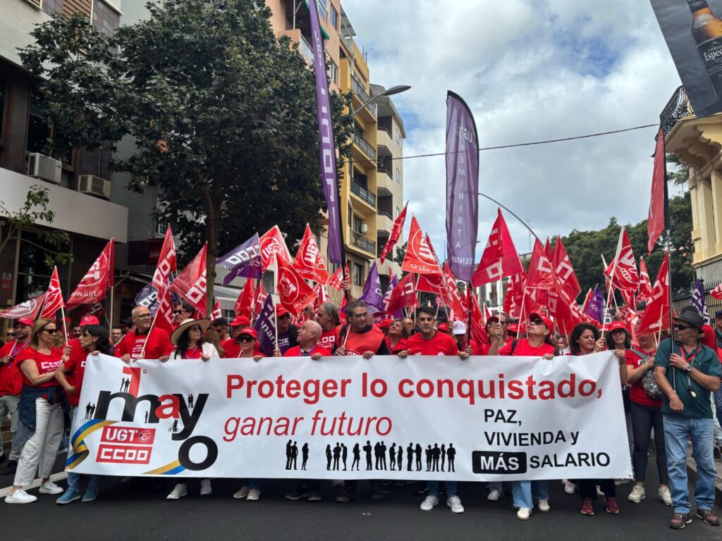 Manifestación del 1 de mayo de 2025 en Santa Cruz de Tenerife 