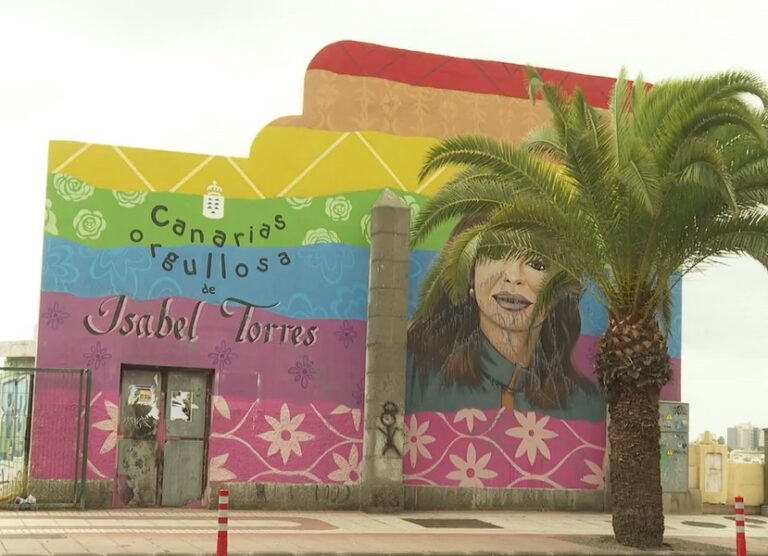 Nuevo acto vandálico en el mural de la activista LGTBIQ +, Isabel Torres, en Las Palmas de Gran Canaria