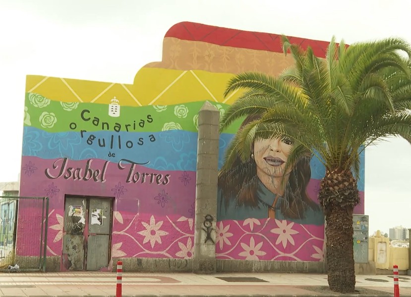 Nuevo acto vandálico en el mural de la activista LGTBIQ +, Isabel Torres, en Las Palmas de Gran Canaria