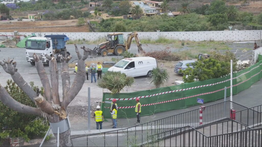 Zona en la que se ha producido el accidente laboral en Arucas. Imagen RTVC