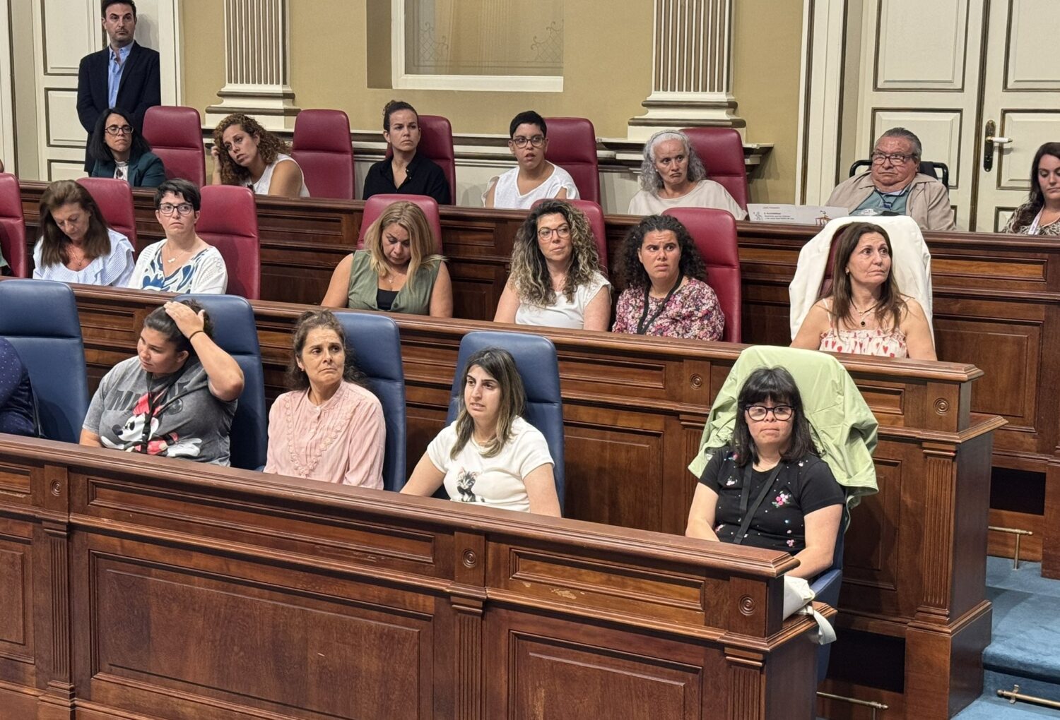 Los testimonios de las mujeres con discapacidad suenan con fuerza en un pleno del Parlamento de Canarias. Imagen Parlamento de Canarias