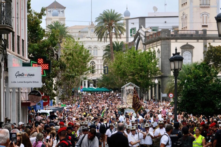 Cortes de tráfico por el regreso de la Virgen del Pino a Las Palmas de Gran Canaria