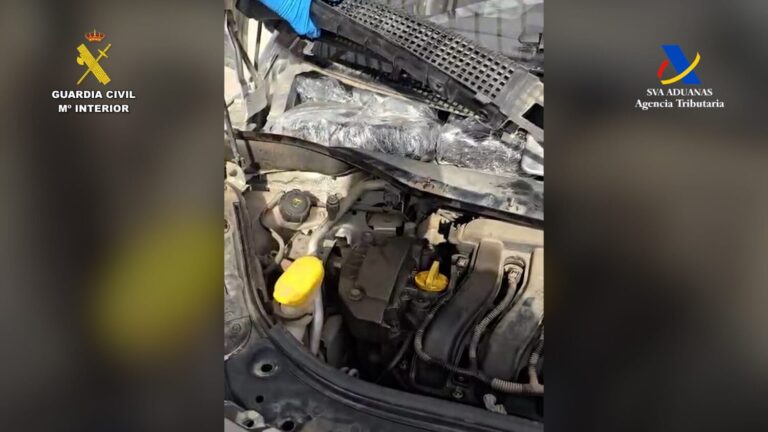 Detenido con más de 32 kilos de hachís escondido en la carrocería