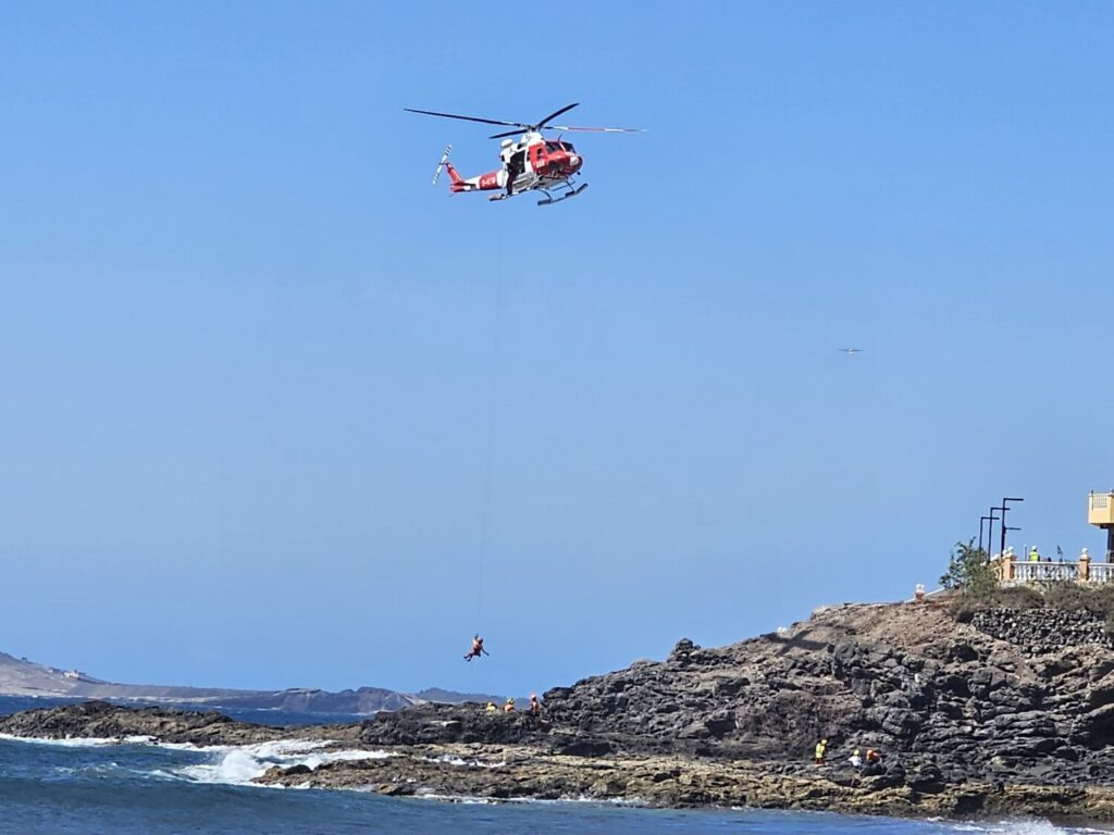 Simulacro en Melenara/ Ayuntamiento de Telde.