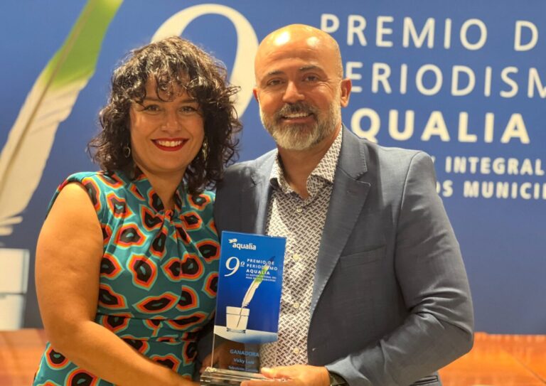 Vicky Luis, Premio Aqualia por su trabajo en Televisión Canaria sobre la emergencia hídrica