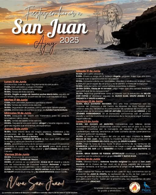 Programa de San Juan en Ajuy, Fuerteventura