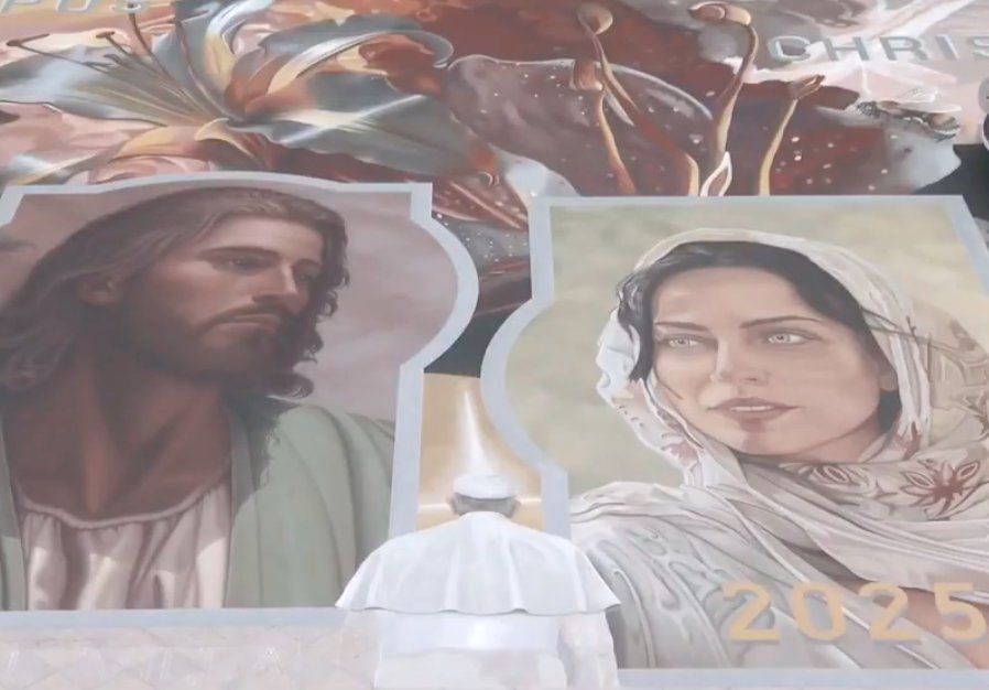 Uno de los detalles del magno tapiz de La Orotava con motivo del Corpus Christi de 2025 / RTVC