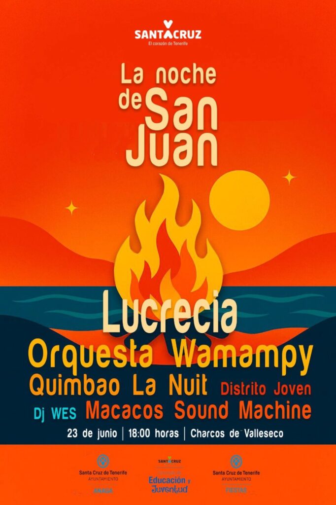 Cartel de la Noche de San Juan en Santa Cruz de Tenerife