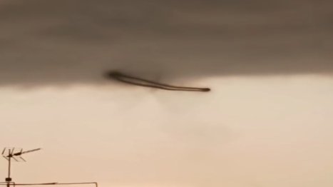 Imagen del anillo de humo que avistaron los vecinos de Tijarafe, en La Palma