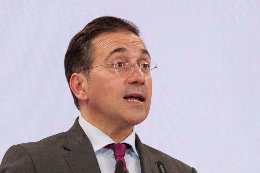 España pide la suspensión del Acuerdo de Asociación con Israel. Imagen: El ministro de Asuntos Exteriores, Unión Europea y Cooperación, José Manuel Albares. Matias Chiofalo / Europa Press