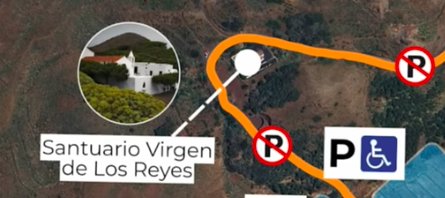 Aparcamientos para personas de movilidad reducida cerca del Santuario de la Virgen de Los Reyes