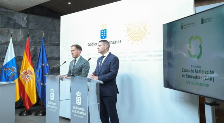Canarias y Lanzarote firman el primer protocolo para desarrollar las Zonas de Aceleración de Renovables