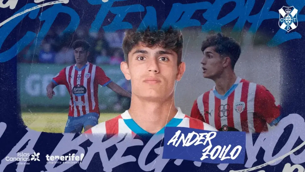 Imagen del anuncio de Ander Zoilo como nuevo fichaje del CD Tenerife
