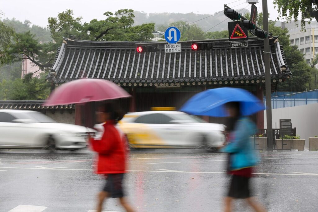 Lluvias en Corea del Sur