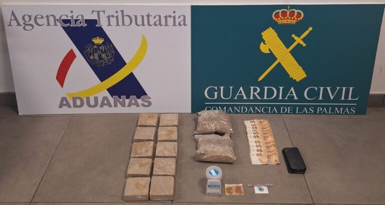 Interceptado en el Aeropuerto de Gran Canaria con más de seis kilos de heroína