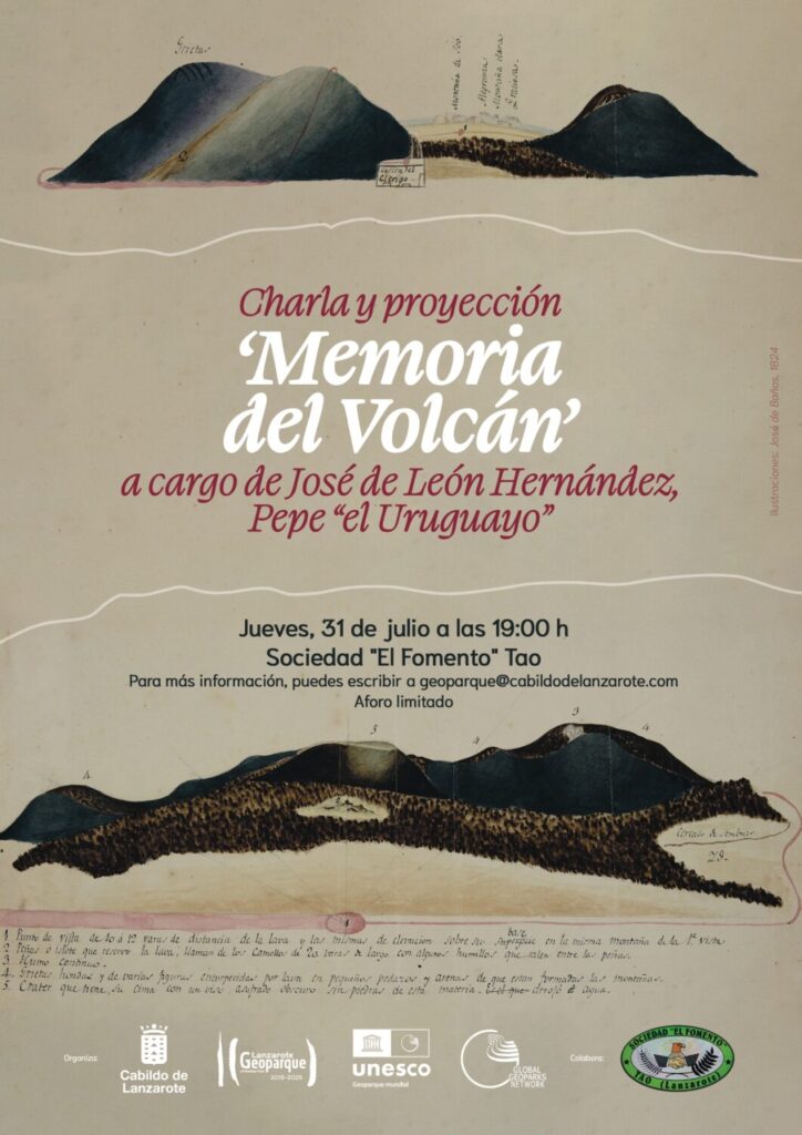 Lanzarote presenta el documental Memoria del Volcán. Cartel del documental Memoria del Volcán/ Cabildo de Lanzarote.
