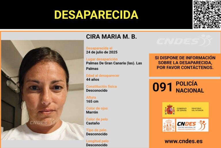 Buscan a Cira María M. B. desaparecida en Las Palmas de Gran Canaria