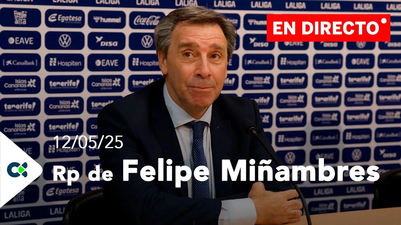 Felipe Miñambres, presidente CD Tenerife, rueda de prensa