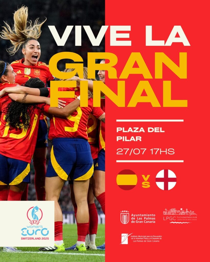 Pantalla gigante en la Plaza del Pilar para ver la final de la Eurocopa femenina