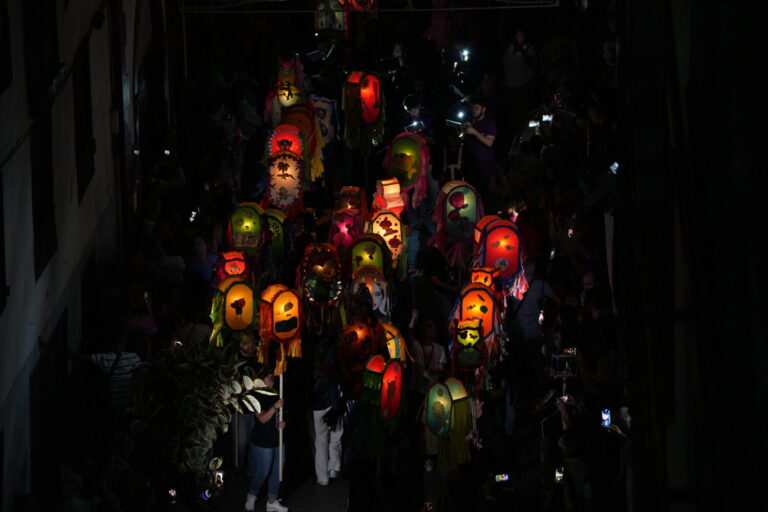La Pandorga iluminó la noche de Santa Cruz de La Palma y anunció la llegada de la Virgen