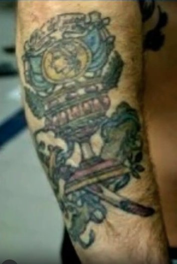 Tatuajes de uno de los más buscados por la Policía Nacional por abuso sexual