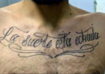 Tatuajes de uno de los más buscados por la Policía Nacional por abuso sexual